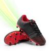 DREAM PAIRS Boys Girls Soccer Cleats Youth Firm Groud Athletic Outdoor Trainning Football Shoes for Little/Big Kid(Black/Red)