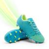 DREAM PAIRS Boys Girls Soccer Cleats Youth Firm Groud Athletic Outdoor Trainning Football Shoes for Little/Big Kid(Blue/Neon Green)