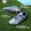 DREAM PAIRS Boys Girls Soccer Cleats Youth Firm Groud Athletic Outdoor Trainning Football Shoes for Little/Big Kid(Dark/Grey/Royal/Blue)