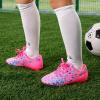 DREAM PAIRS Boys Girls Soccer Cleats Youth Firm Groud Athletic Outdoor Trainning Football Shoes for Little/Big Kid(Fuchsia/Pink/Royal/Blue)