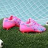 DREAM PAIRS Boys Girls Soccer Cleats Youth Firm Groud Athletic Outdoor Trainning Football Shoes for Little/Big Kid(Fuchsia/Pink/Royal/Blue)