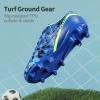 DREAM PAIRS Boys Girls Soccer Cleats Youth Firm Groud Athletic Outdoor Trainning Football Shoes for Little/Big Kid(Navy/Blue/Black/Neon Green)
