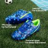 DREAM PAIRS Boys Girls Soccer Cleats Youth Firm Groud Athletic Outdoor Trainning Football Shoes for Little/Big Kid(Navy/Blue/Black/Neon Green)