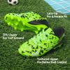 DREAM PAIRS Boys Girls Soccer Cleats Youth Firm Groud Athletic Outdoor Trainning Football Shoes for Little/Big Kid(Neon Green/Black)
