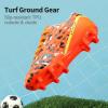 DREAM PAIRS Boys Girls Soccer Cleats Youth Firm Groud Athletic Outdoor Trainning Football Shoes for Little/Big Kid(Orange/Dark/Grey/Yellow)