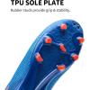 DREAM PAIRS Boys Girls Soccer Cleats Youth Firm Groud Athletic Outdoor Trainning Football Shoes for Little/Big Kid(Royal Blue/Orange)