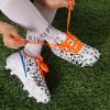 DREAM PAIRS Boys Girls Soccer Cleats Youth Firm Groud Athletic Outdoor Trainning Football Shoes for Little/Big Kid(White/Royal/Blue/Orange)