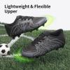 DREAM PAIRS Boys Girls Soccer Cleats Youth Firm Groud Baseball Cleats Sport Athletic Outdoor Trainning Football Shoes for Little/Big Kid(Black/Dark/Grey/White)