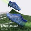 DREAM PAIRS Boys Girls Soccer Cleats Youth Firm Groud Baseball Cleats Sport Athletic Outdoor Trainning Football Shoes for Little/Big Kid(Navy/Royal/Wht)