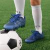 DREAM PAIRS Boys Girls Soccer Cleats Youth Firm Groud Baseball Cleats Sport Athletic Outdoor Trainning Football Shoes for Little/Big Kid(Navy/Royal/Wht)