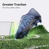 DREAM PAIRS Boys Girls Soccer Cleats Youth Firm Groud Baseball Cleats Sport Athletic Outdoor Trainning Football Shoes for Little/Big Kid(Navy/Royal/Wht)