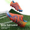 DREAM PAIRS Boys Girls Soccer Cleats Youth Firm Groud Baseball Cleats Sport Athletic Outdoor Trainning Football Shoes for Little/Big Kid(Orange)