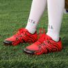 DREAM PAIRS Boys Girls Soccer Cleats Youth Firm Groud Baseball Cleats Sport Athletic Outdoor Trainning Football Shoes for Little/Big Kid(Red/Black/Silver)