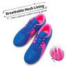 DREAM PAIRS Boys Girls Soccer Cleats Youth Firm Groud Classic Lightweight Football Shoes for Little/Big Kid(Royal/Blue/Fuchsia)