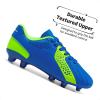 DREAM PAIRS Boys Girls Soccer Cleats Youth Firm Groud Classic Lightweight Football Shoes for Little/Big Kid(Royal/Blue/Neon/Green)