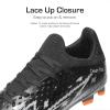 DREAM PAIRS Boys Girls Soccer Cleats Youth Firm Groud Football Shoes for Little/Big Kid(Black)