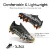 DREAM PAIRS Boys Girls Soccer Cleats Youth Firm Groud Football Shoes for Little/Big Kid(Black)