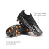 DREAM PAIRS Boys Girls Soccer Cleats Youth Firm Groud Football Shoes for Little/Big Kid(Black)