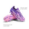 DREAM PAIRS Boys Girls Soccer Cleats Youth Firm Groud Football Shoes for Little/Big Kid(Pink/Purple)