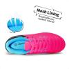 DREAM PAIRS Boys Girls Soccer Football Cleats Shoes for Little Kid/Big Kid(Fuchsia/Black/Cyan)