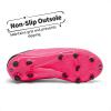DREAM PAIRS Boys Girls Soccer Football Cleats Shoes for Little Kid/Big Kid(Fuchsia/Black/Cyan)