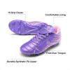 DREAM PAIRS Boys Girls Soccer Football Cleats Shoes for Little/Big Kid(Light/Purple/Pink)