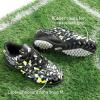 DREAM PAIRS Boys Girls Turf Indoor Soccer Shoes Lace Up Cleats for Little/Big Kid(Black/Neon/Green)