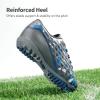 DREAM PAIRS Boys Girls Turf Indoor Soccer Shoes Lace Up Cleats for Little/Big Kid(Grey/Royal/Blue)
