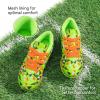 DREAM PAIRS Boys Girls Turf Indoor Soccer Shoes Lace Up Cleats for Little/Big Kid(Neon Green)