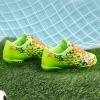 DREAM PAIRS Boys Girls Turf Indoor Soccer Shoes Lace Up Cleats for Little/Big Kid(Neon Green)