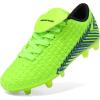 DREAM PAIRS Boys Girls Outdoor Soccer Cleats Football Shoes for Little/Big Kid(Neon/Green/Black)