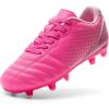 DREAM PAIRS Boys Girls Outdoor Sport Football Shoes Soccer Cleats for Little/Big Kid(Hot Pink)