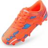 DREAM PAIRS Boys Girls Soccer Cleats Kids Football Shoes for Little/Big Kid(Orange)