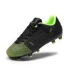 DREAM PAIRS Boys Girls Soccer Cleats Youth Firm Groud Athletic Outdoor Trainning Football Shoes for Little/Big Kid(Black/Neon Green)