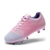 DREAM PAIRS Boys Girls Soccer Cleats Youth Firm Groud Athletic Outdoor Trainning Football Shoes for Little/Big Kid(Pink/Pruple)
