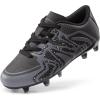 DREAM PAIRS Boys Girls Soccer Cleats Youth Firm Groud Baseball Cleats Sport Athletic Outdoor Trainning Football Shoes for Little/Big Kid(Black/Dark/Grey/White)