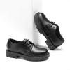 DREAM PAIRS Boys Girls Dress Shoes Kids Uniform Formal Classic Oxfords Lace-up for Toddler Little Big Kid(All Black)