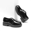 DREAM PAIRS Boys Girls Dress Shoes Kids Uniform Formal Classic Oxfords Lace-up for Toddler Little Big Kid(Black-pat)