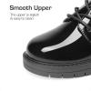 DREAM PAIRS Boys Girls Dress Shoes Kids Uniform Formal Classic Oxfords Lace-up for Toddler Little Big Kid(Black-pat)