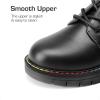 DREAM PAIRS Boys Girls Dress Shoes Kids Uniform Formal Classic Oxfords Lace-up for Toddler Little Big Kid(Black-pu)