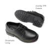 DREAM PAIRS Boys Girls Dress Shoes Kids Uniform Formal Classic Oxfords Lace-up for Toddler Little Big Kid(Black-pu)