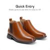 DREAM PAIRS Boys Chelsea Boots Side Zipper Classic Dress Boots for Kids(Camel)