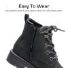 DREAM PAIRS Boys Girls Combat Ankle Boots Cowboy Cowgirl Western Embroidered Side Zipper Booties Toddler/Little Kid/Big Kid(Black)
