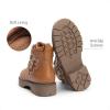 DREAM PAIRS Boys Girls Combat Ankle Boots Cowboy Cowgirl Western Embroidered Side Zipper Booties Toddler/Little Kid/Big Kid(Brown)