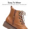 DREAM PAIRS Boys Girls Combat Ankle Boots Cowboy Cowgirl Western Embroidered Side Zipper Booties Toddler/Little Kid/Big Kid(Brown)