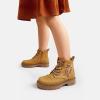 DREAM PAIRS Boys Girls Combat Ankle Boots Cowboy Cowgirl Western Embroidered Side Zipper Booties Toddler/Little Kid/Big Kid(Camel)