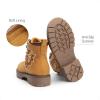 DREAM PAIRS Boys Girls Combat Ankle Boots Cowboy Cowgirl Western Embroidered Side Zipper Booties Toddler/Little Kid/Big Kid(Camel)