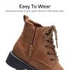 DREAM PAIRS Boys Girls Combat Ankle Boots Cowboy Cowgirl Western Embroidered Side Zipper Booties Toddler/Little Kid/Big Kid(Dark Brown)