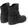 DREAM PAIRS Girls Ankle Boots Side Zipper Low Heels Boots Little Kid/Big Kid(Black)