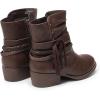 DREAM PAIRS Girls Ankle Boots Side Zipper Low Heels Boots Little Kid/Big Kid(Brown)